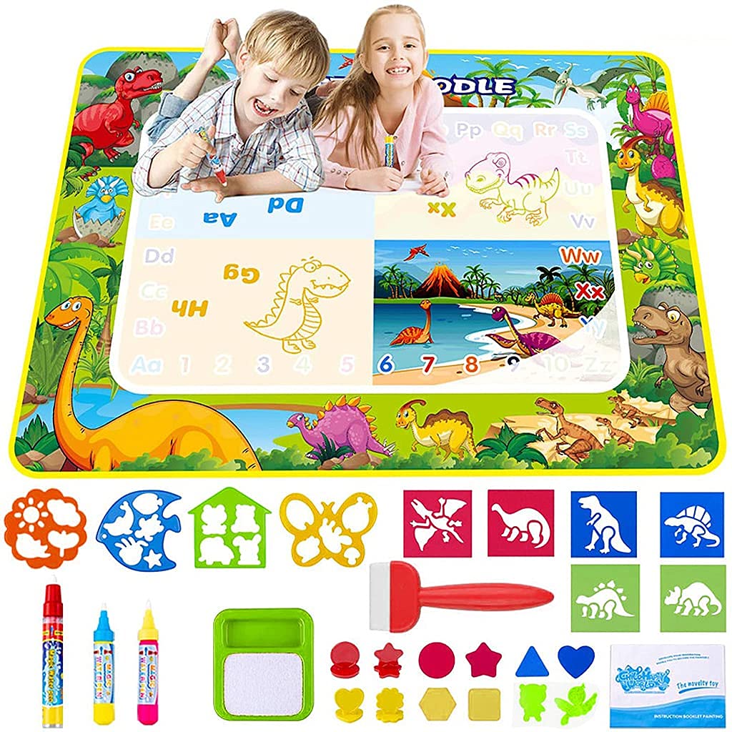 PATPAT Water Doodle Mat Aqua Drawing Painting Mat Large 110 x 70cm Mess Free Learning Toys for 2 3 4 5 6 Year Old Boys Girls Toddlers Birthday Gift PATPAT Water Doodle Mat Aqua Drawing Painting Mat Large 110 x 70cm Mess Free Learning Toys for 2 3 4 5 6 Year Old Boys Girls Toddlers Birthday Gift